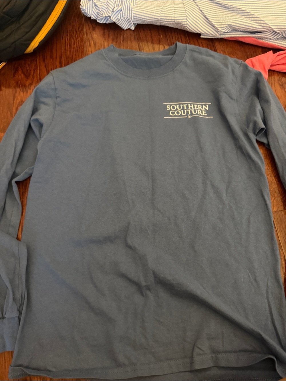 Southern Couture Women's Long Sleeve Tee in Navy